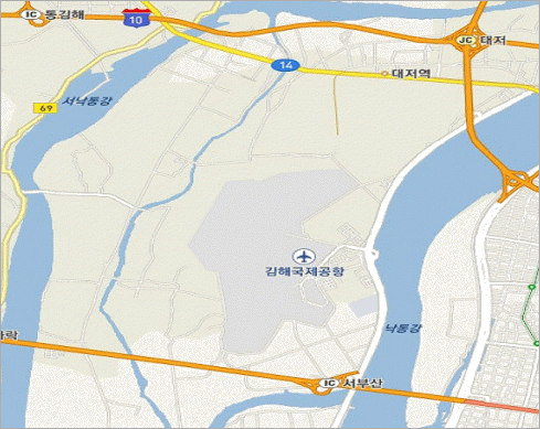 김해검역장소 : 북위 33도 11분, 동경 128도 56분에 위치